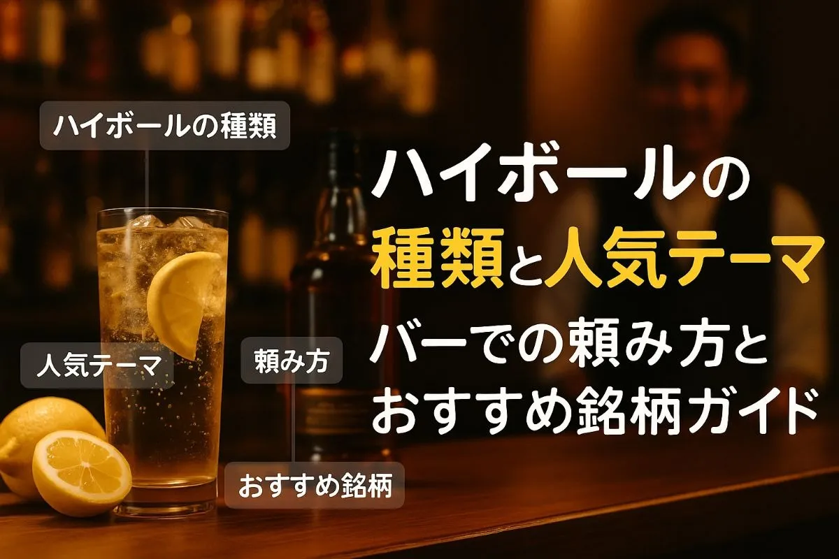 バーでハイボールを楽しむ種類と人気ランキング・初心者も安心の頼み方とおすすめ銘柄ガイド
